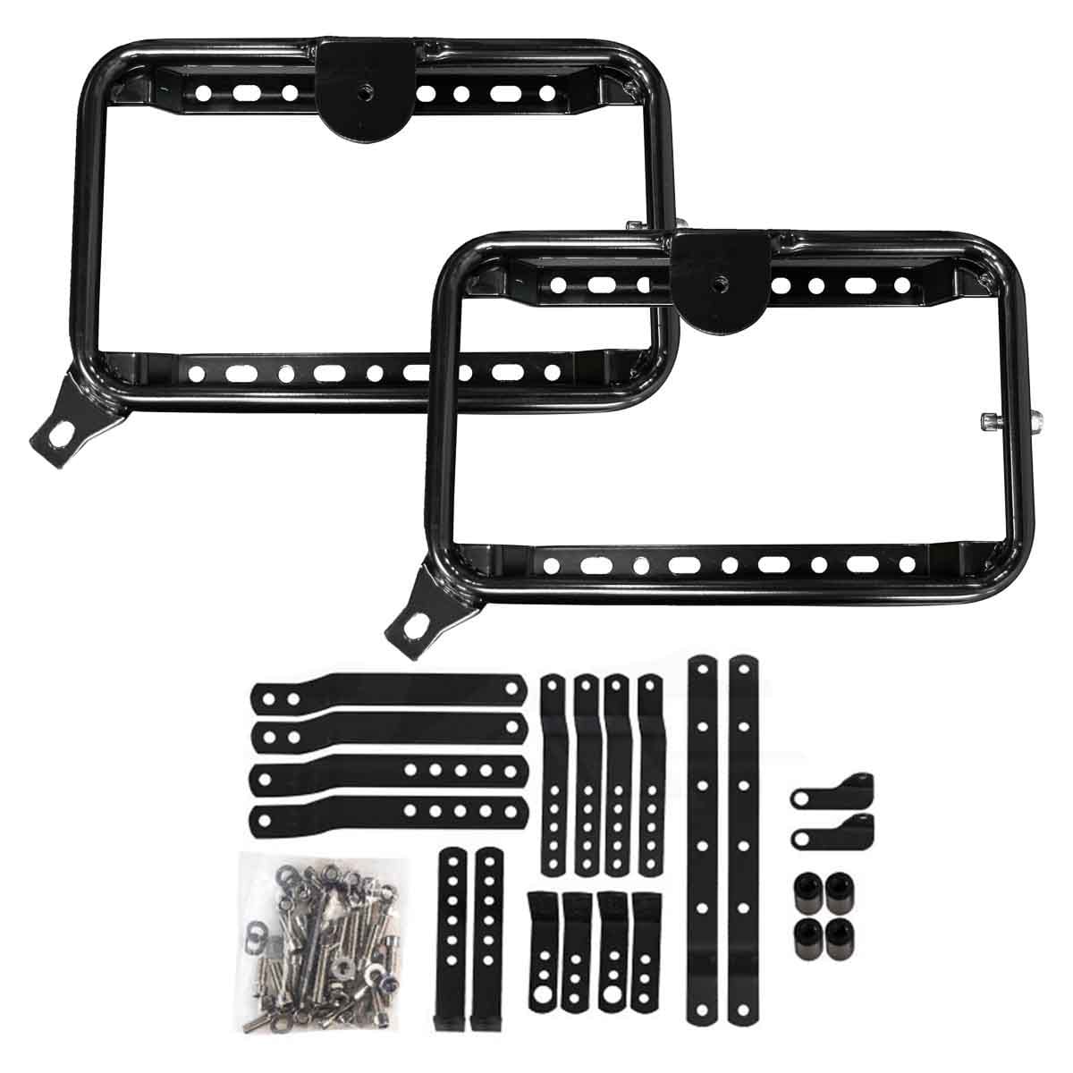 Maletas laterales moto 4rs V38 tipo aluminio 56lts negra